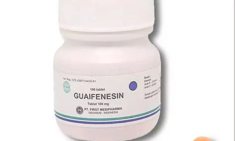 Kandungan Aktif Komix Ilustrasi molekul guaifenesin sebagai ekspektoran