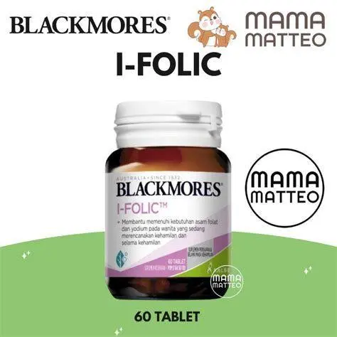 Tablet Blackmores Asam Folat Tablet kecil Blackmores yang mudah ditelan