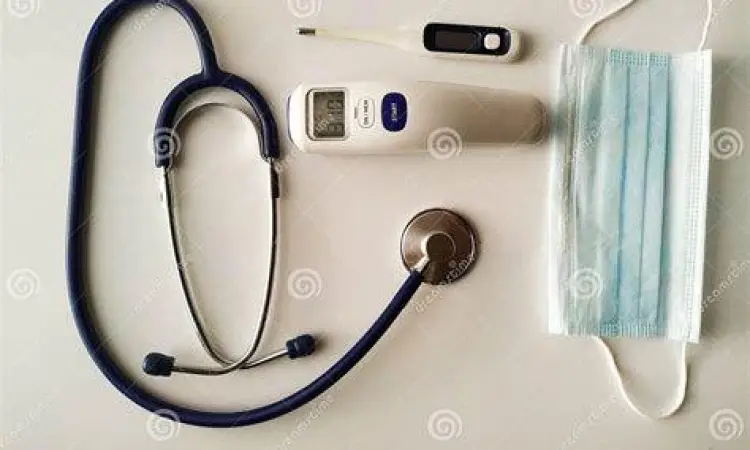 Deteksi Dini Covid Pengecekan suhu tubuh saat radang tenggorokan