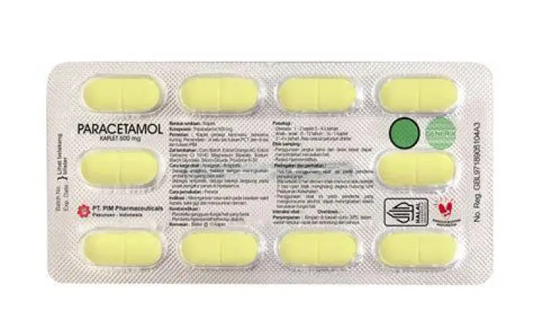 Parasetamol Sebagai Obat Sakit Kepala Tablet parasetamol dalam kemasan blister