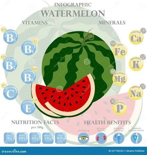 Nutrisi Buah Semangka Infografis kandungan nutrisi buah semangka