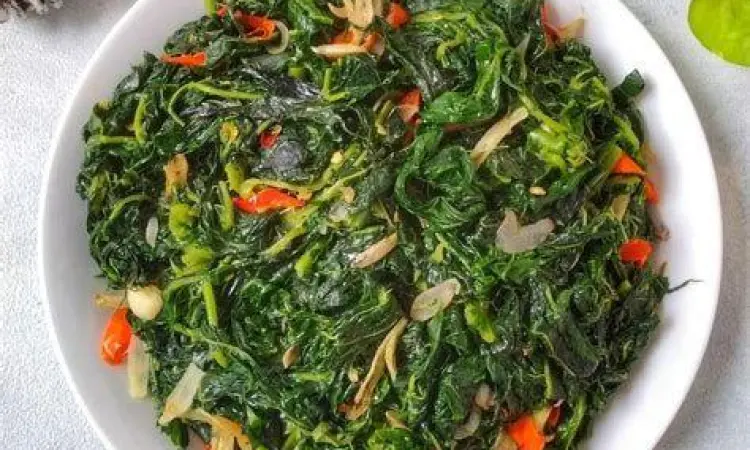 Masakan tumis daun pepaya yang tidak pahit