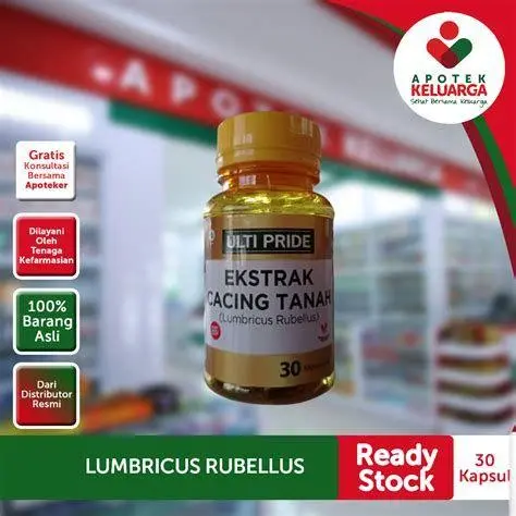 Ekstrak Cacing Tanah Kandungan protein tinggi dalam Lumbricus rubellus