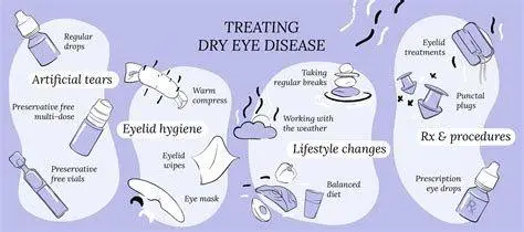Penanganan Mata Kering Ilustrasi penanganan mata kering dengan tetes mata