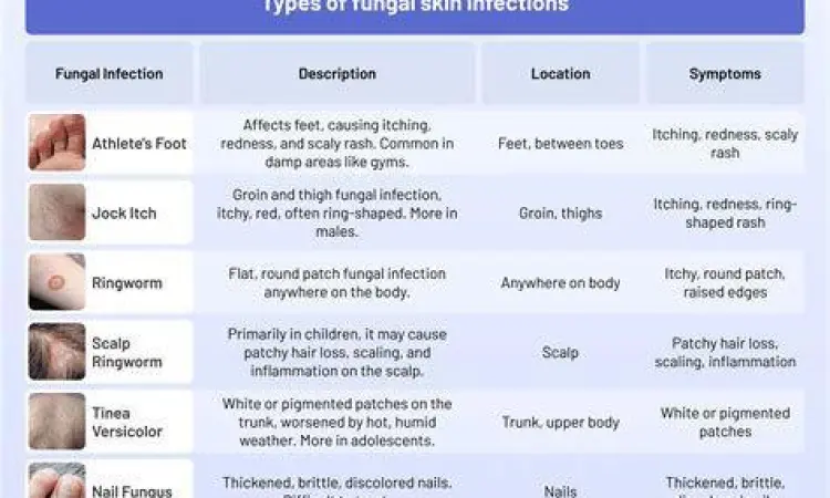 Infeksi Jamur Kulit Ilustrasi infeksi jamur pada kulit
