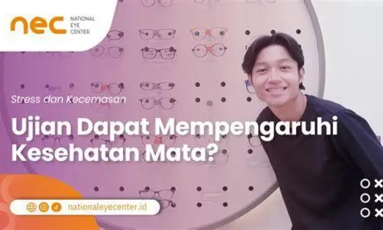 Penyebab Kedutan Alis Ilustrasi stres memicu kedutan alis kiri