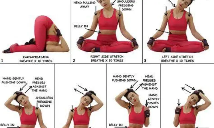 Gerakan peregangan leher untuk meredakan nyeri