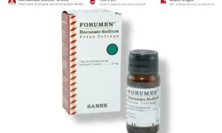 Penggunaan forumen tetes telinga pada telinga pasien